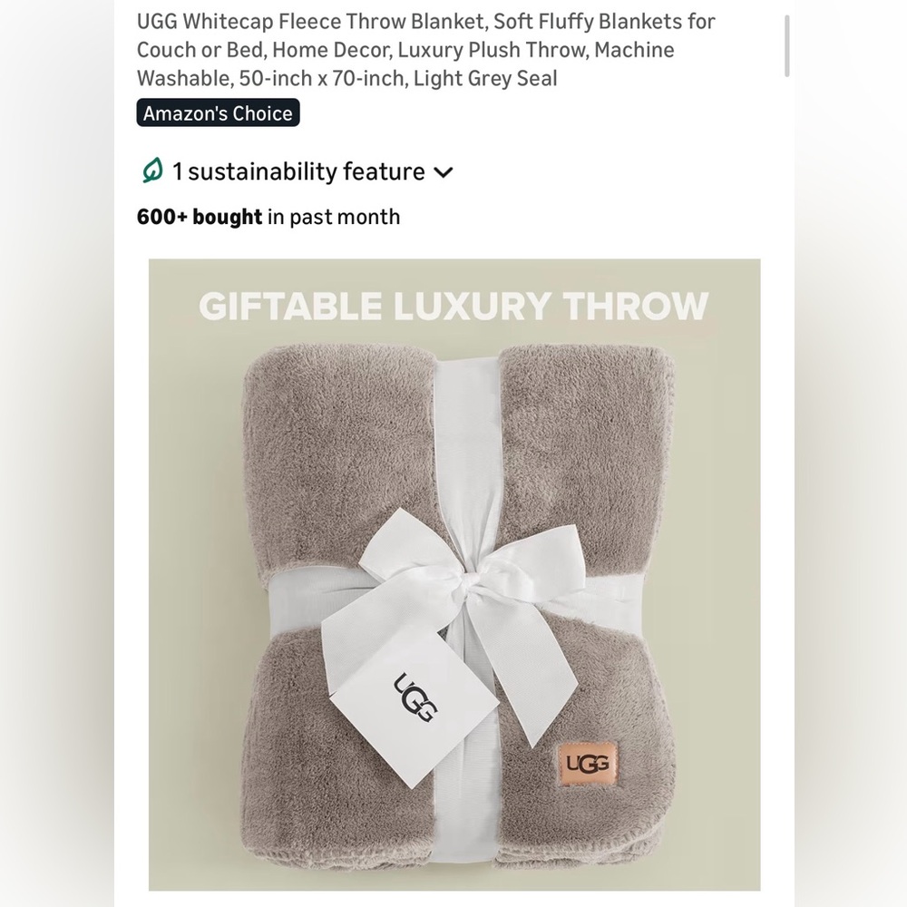 UGG Plush Throw Blanket